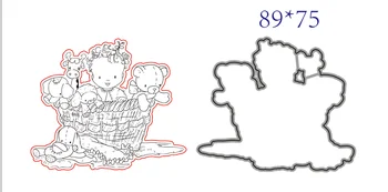 CartoonBaby Košarico Transparentne Silikonske Gume Žig in Die Stanja Oklepajo Scrapbooking DIY Srčkan Vzorec Foto Album